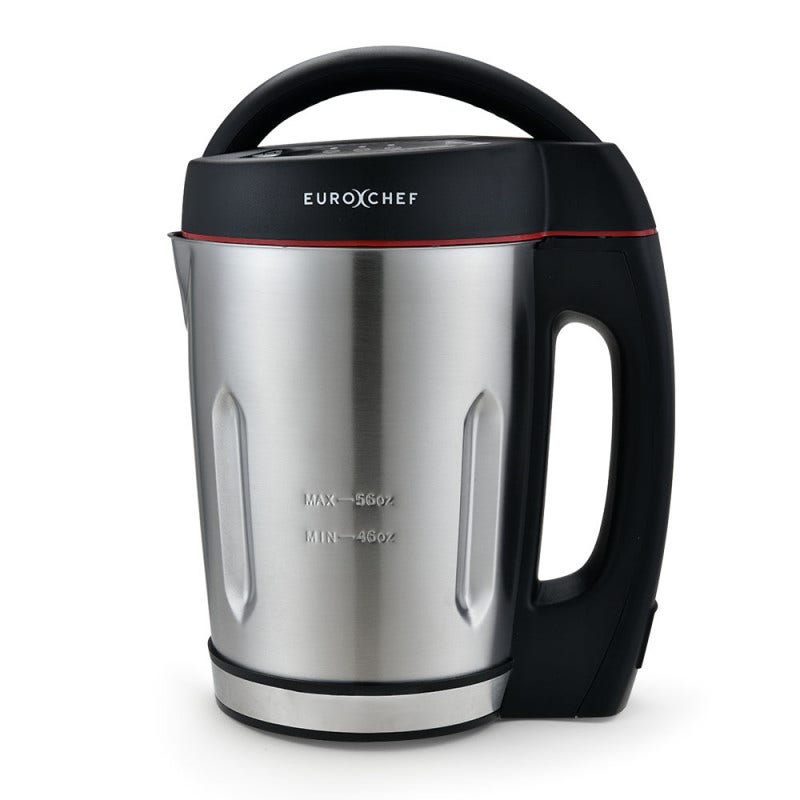 Image of EUROCHEF Soup Maker and Blender, Self-Cleaning, Stainless Steel