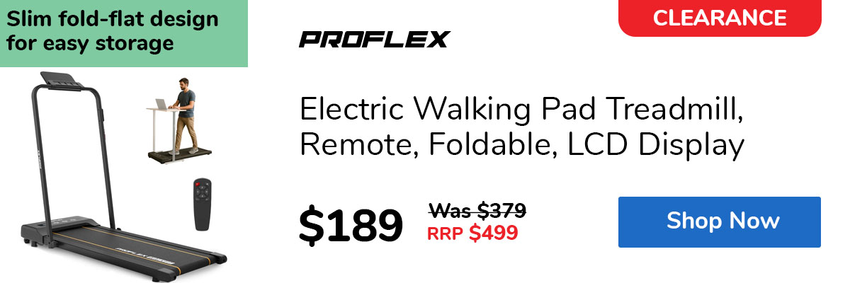 Electric Walking Pad Treadmill, Remote, Foldable, LCD Display