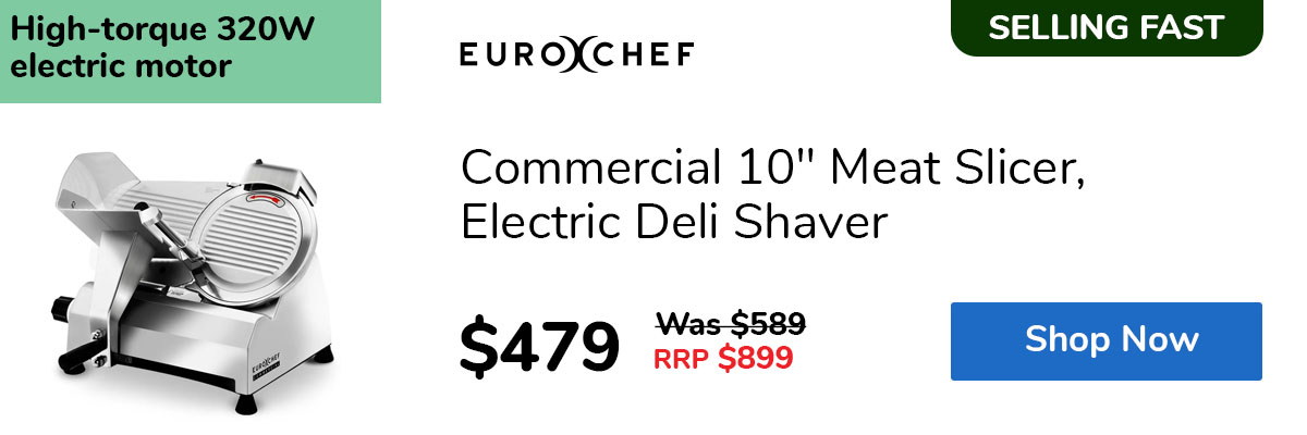 Commercial 10" Meat Slicer, Electric Deli Shaver