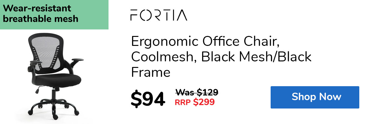 Ergonomic Office Chair, Coolmesh, Black Mesh/Black Frame