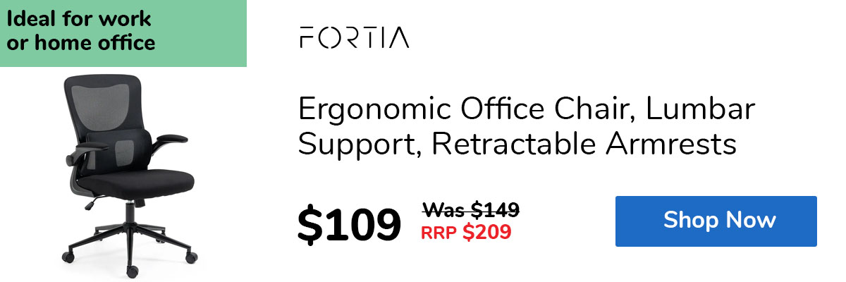Ergonomic Office Chair, Lumbar Support, Retractable Armrests
