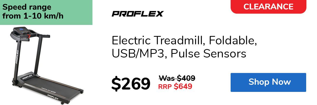 Electric Treadmill, Foldable, USB/MP3, Pulse Sensors