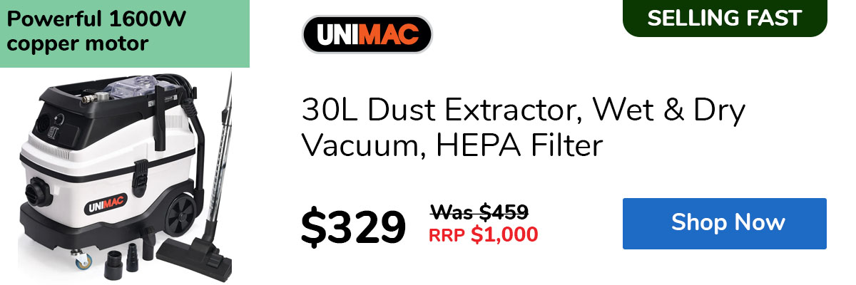 30L Dust Extractor, Wet & Dry Vacuum, HEPA Filter