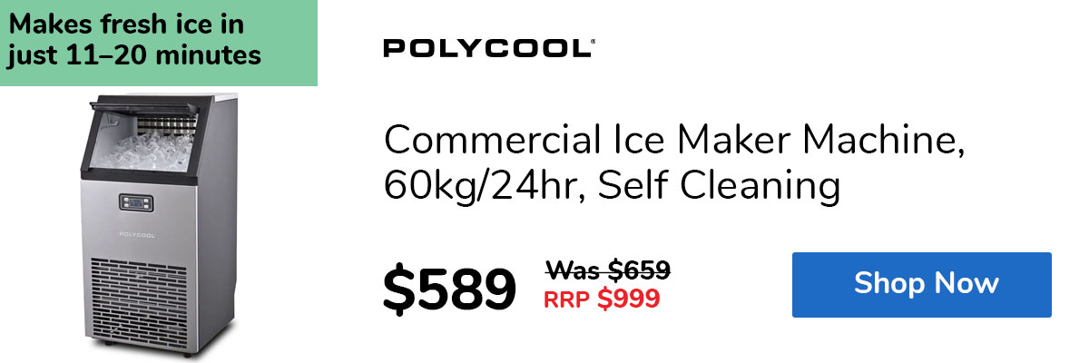 Commercial Ice Maker Machine, 60kg/24hr, Self Cleaning