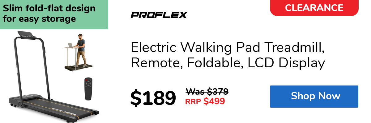 Electric Walking Pad Treadmill, Remote, Foldable, LCD Display