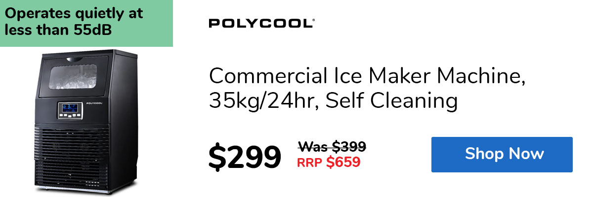 Commercial Ice Maker Machine, 35kg/24hr, Self Cleaning