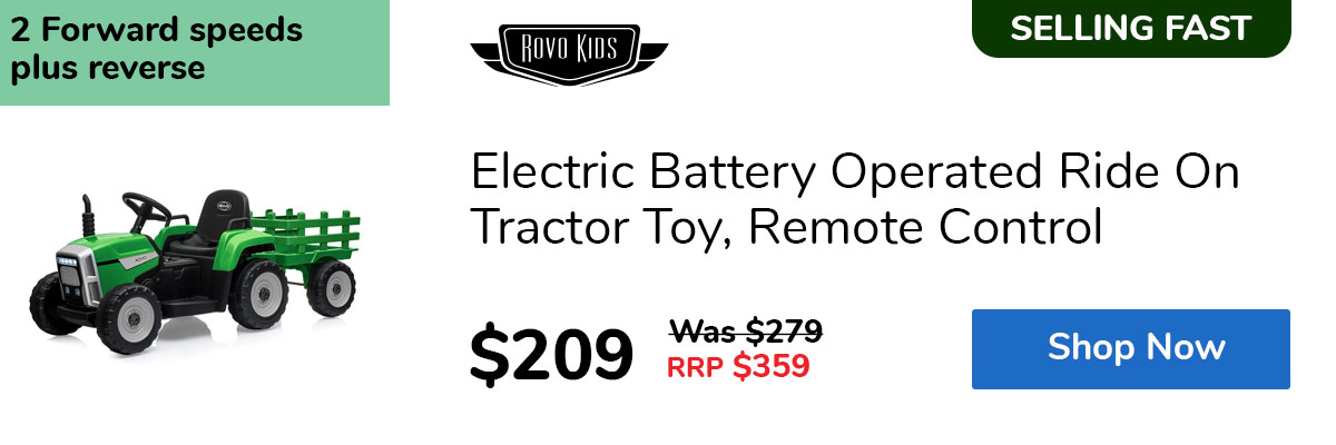 Electric Battery Operated Ride On Tractor Toy, Remote Control