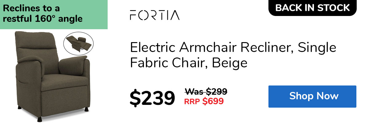 Electric Armchair Recliner, Single Fabric Chair, Beige