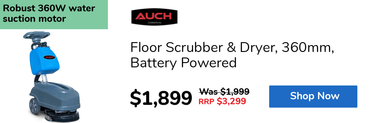 Floor Scrubber & Dryer, 360mm, Battery Powered