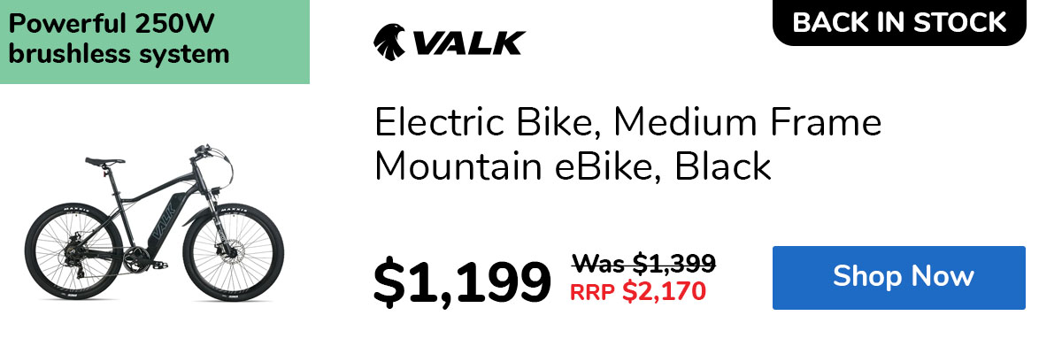 Electric Bike, Medium Frame Mountain eBike, Black