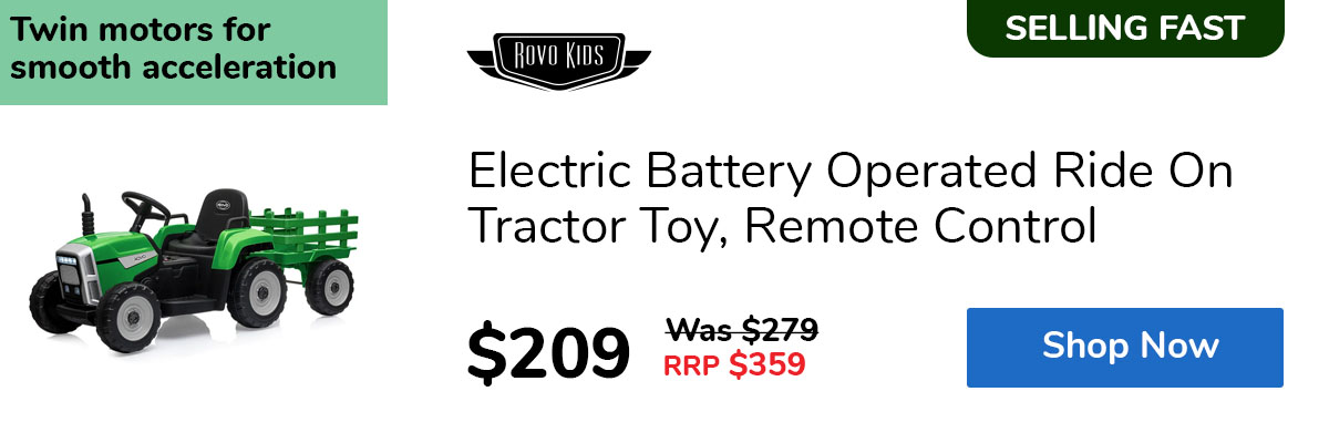 Electric Battery Operated Ride On Tractor Toy, Remote Control