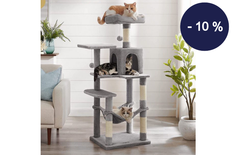 Škrabadlo pro kočku 143 cm světle šedé - 1 549 Kč