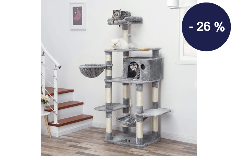 Škrabadlo pro kočku 164 cm světle šedé - 2 269 Kč