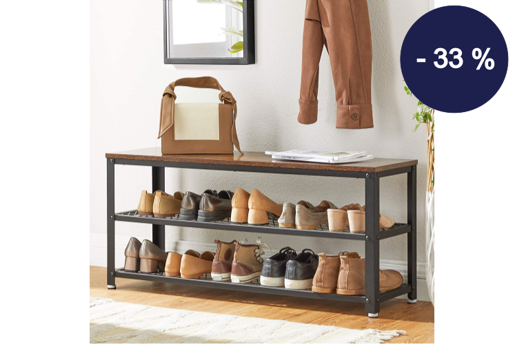 Sedací botník industriální 100 x 45 x 30 cm - 1 499 Kč