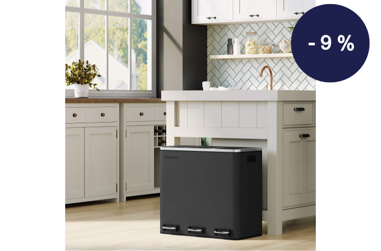 Odpadkový koš na tříděný odpad 3 x 18 l černý - 3 199 Kč