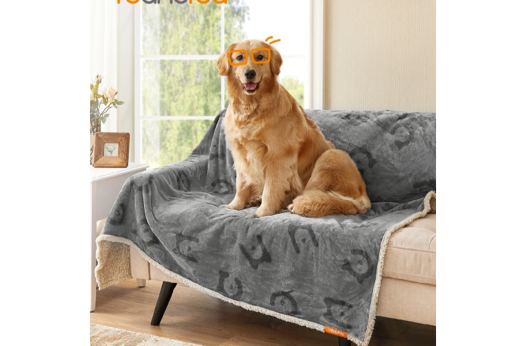 Nepromokavá deka pro psy a kočky vel. XXL pratelná 203 x 152 cm šedá - 819 Kč