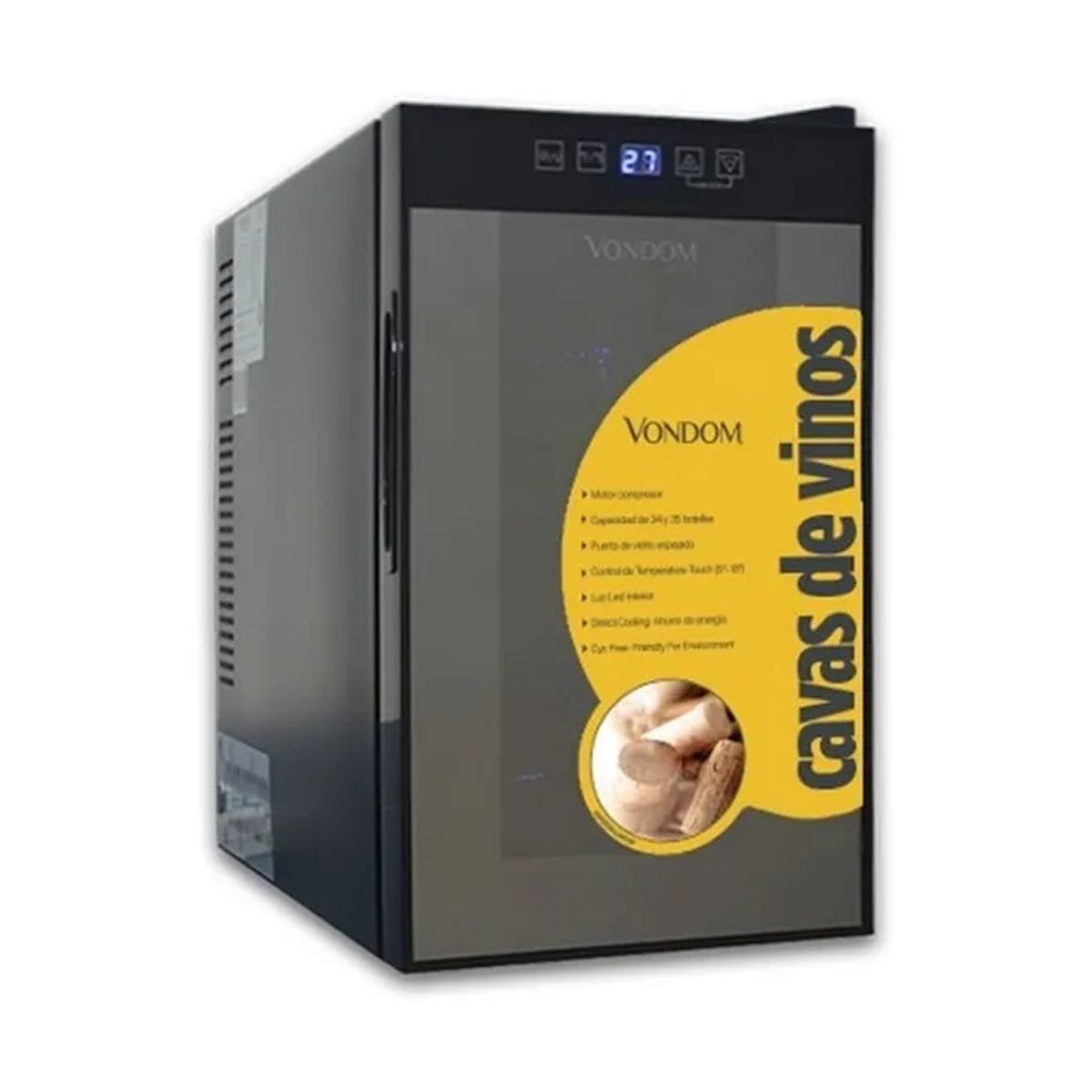 Heladera Cava Vondom T8flat Negra 8 Botellas