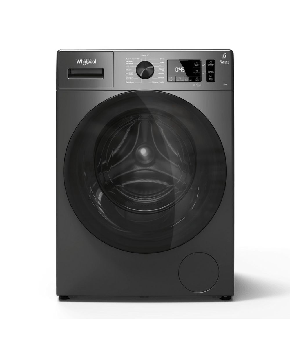 Lavarropas Whirlpool 9kg Wnq90as Inv 1400rpm 15prog Titanium