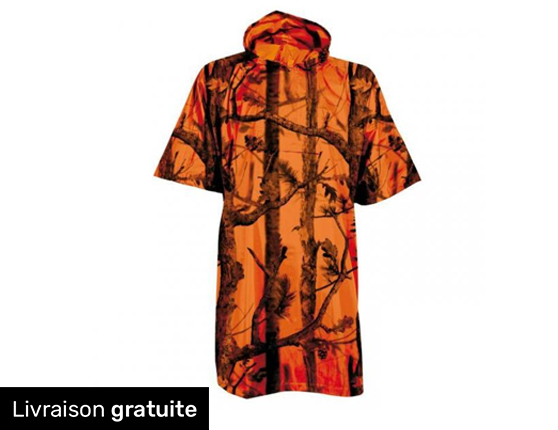 Poncho de pluie Percussion GhostCamo Black Blaze