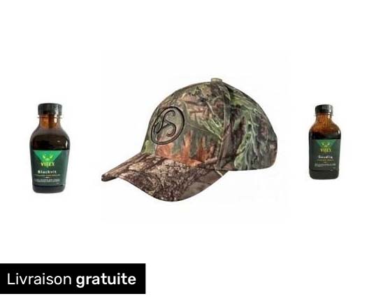 Pack attractants Vitex Goudliq 500g + Blackvit 500g + casquette Sauer camo