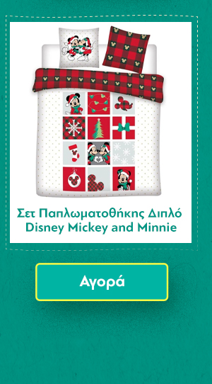 Σετ Παπλωματοθήκης Διπλό Disney Mickey and Minnie Flannel