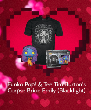 Funko Pop! & Tee Tim Burton's Corpse Bride Emily (Blacklight)