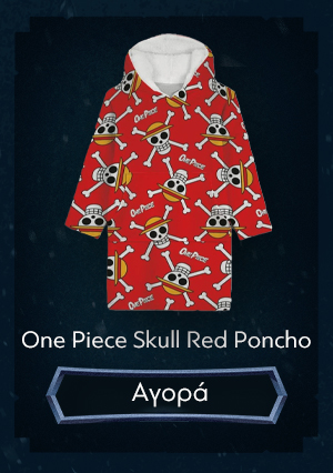 One Piece Skull Red Poncho