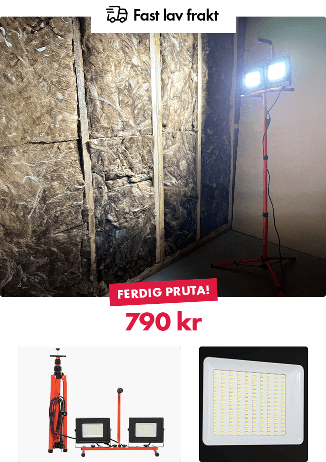 Arbeidslys – LED 2 x 50 W