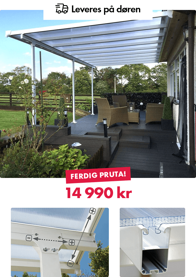 Palram - Canopia Terrassetak Feria, grå - 12,5 m²