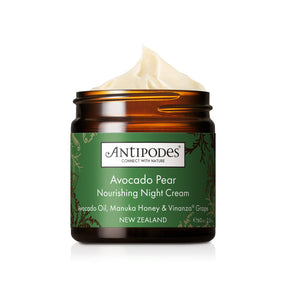 ANTIPODES Avocado Pear Nourishing Night Cream ravitseva yövoide kuivalle iholle