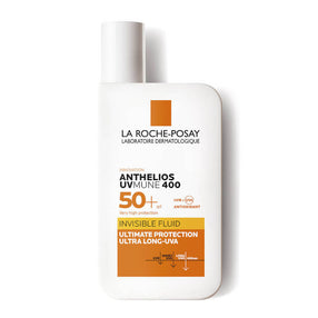 LA ROCHE-POSAY Anthelios UVMune Invisible Fluid SPF 50+ aurinkosuojaemulsio kasvoille ja silmänympärysalueelle