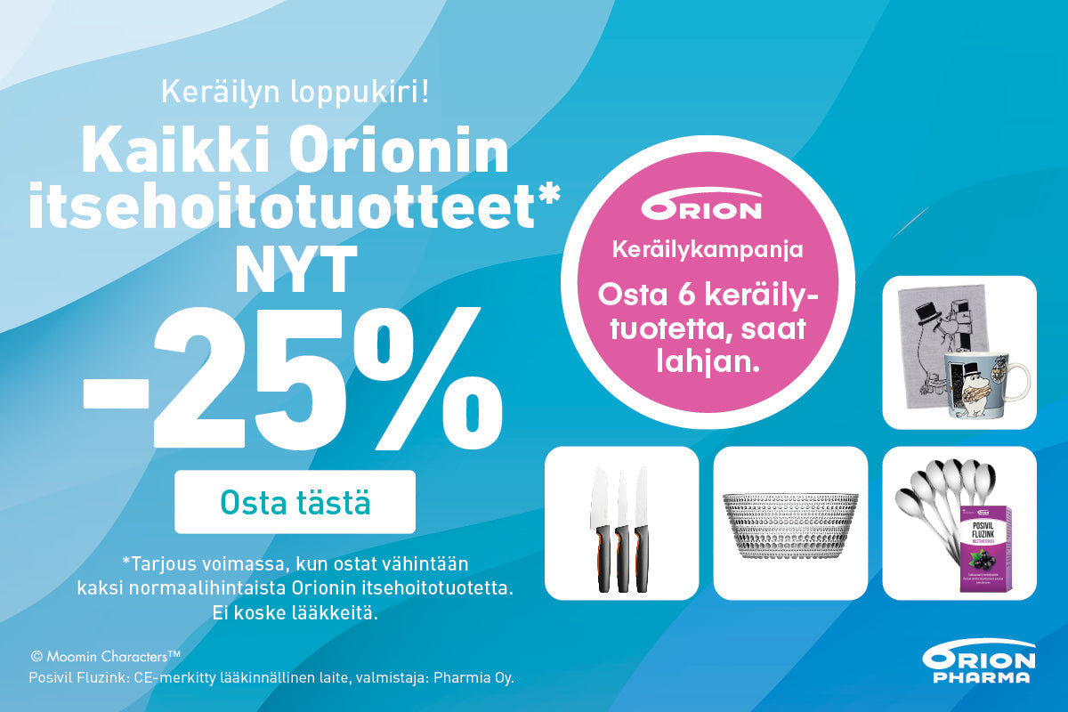 Orionin keräilykampanja loppukiri -25%