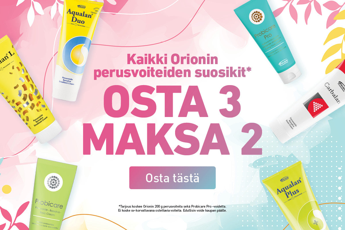 Orionin 200 g perusvoiteet osta 3, maksa 2