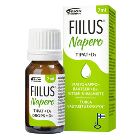 FIILUS Napero + D3 maitohappobakteeritippa 7 ml