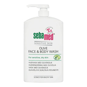 SEBAMED Olive Face & Body Wash pesuneste pumppupullo 1000 ml