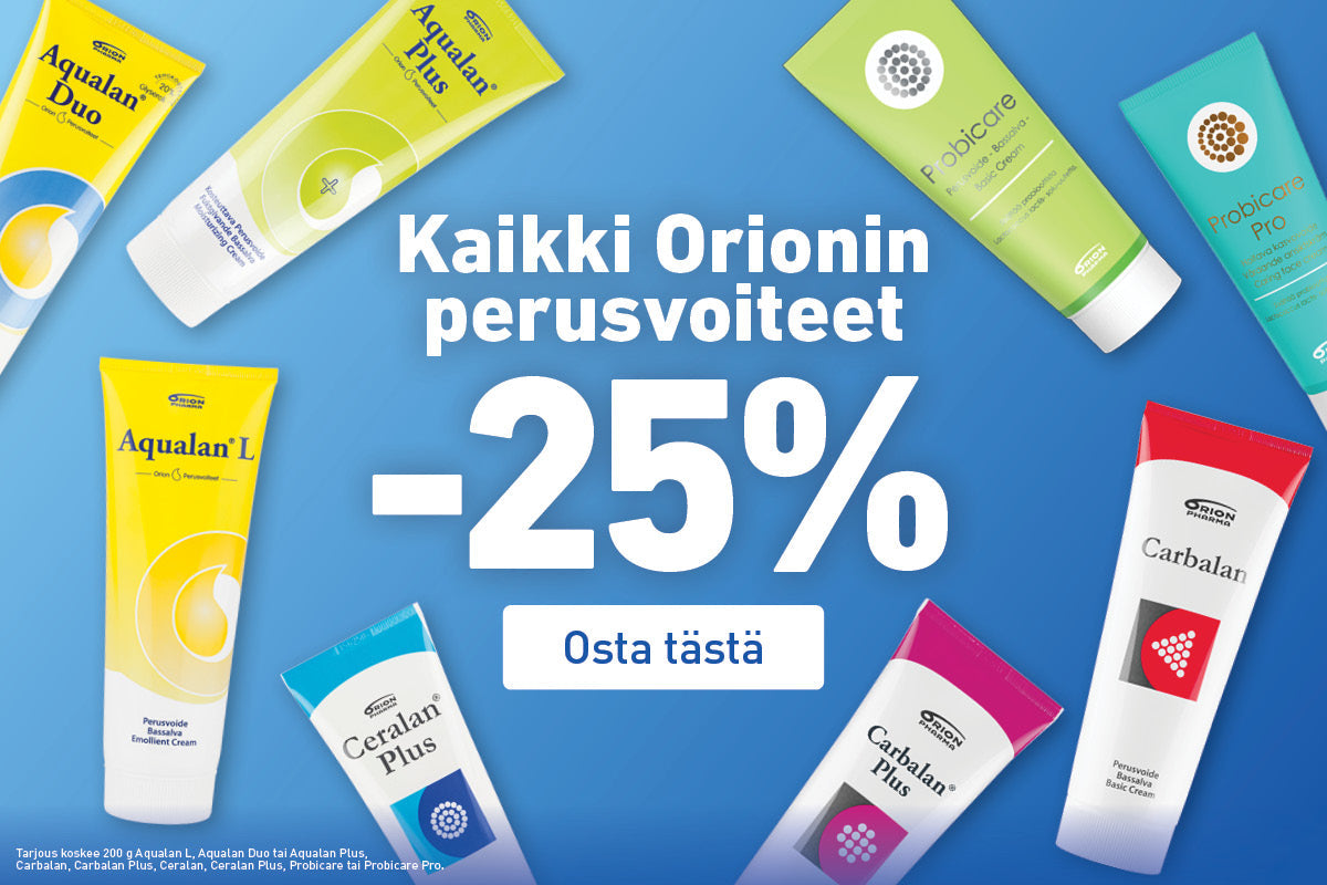 Orionin perusvoiteet -25% helmikuun ajan