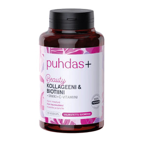 PUHDAS+ Beauty kollageeni & biotiini kapseli 120 kpl