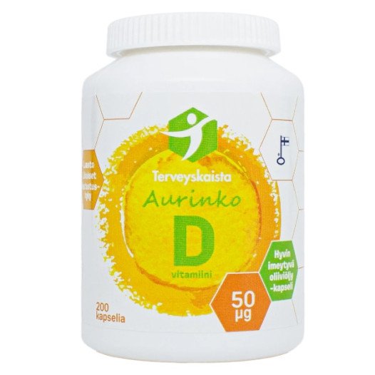 Terveyskaista aurinko d 50 mikrog