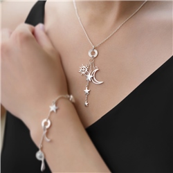 Sun, Moon, Stars Charm Necklace