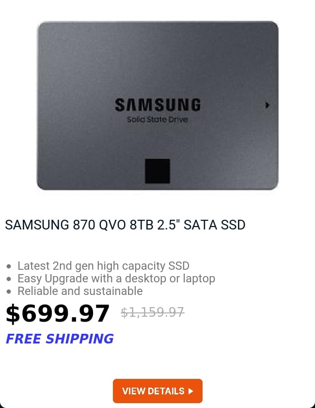 SAMSUNG 870 QVO 8TB 2.5