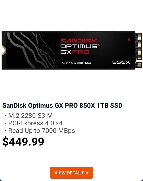SanDisk Optimus GX PRO 850X 1TB SSD