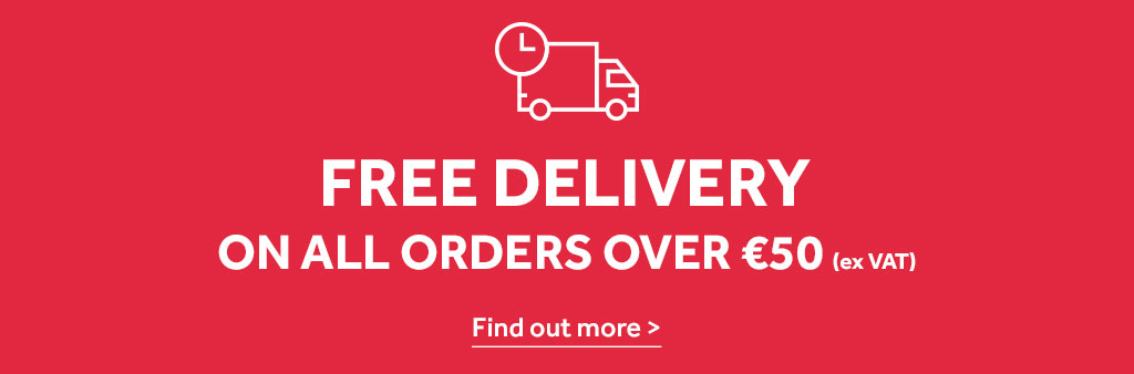 Free delivery on all orders over fifty euros - Find out more >