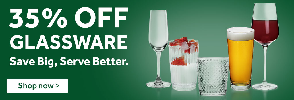 35% off glassware shop now 