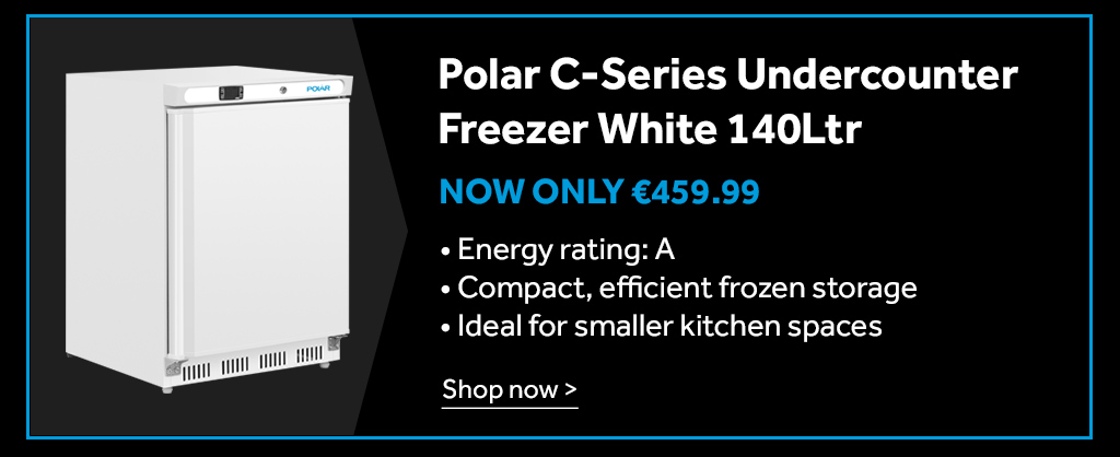 Polar C-Series Undercounter Freezer White 140L  Energy rating: A  Compact, efficient frozen storage  Ideal for smaller kitchen spaces now only  €459.99