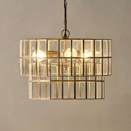 Kirindi Glass Panelled Chandelier