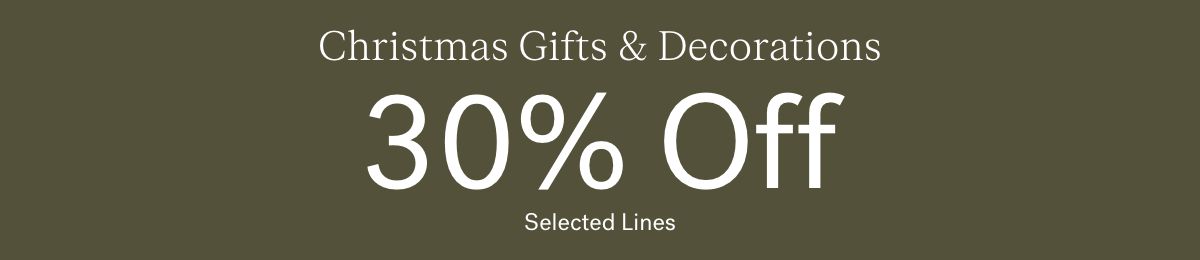 30% Off Christmas Gifts & Decorations