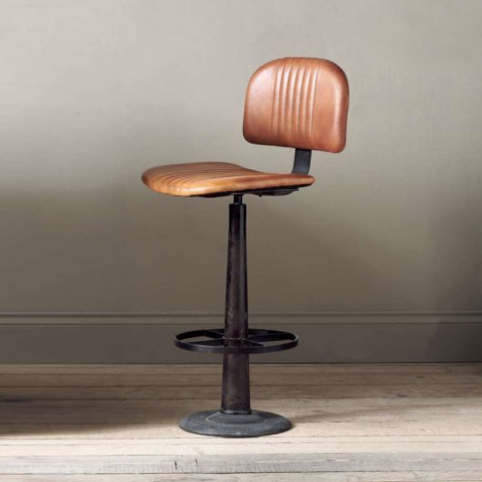 Narwana Leather Bar Chair