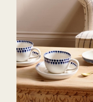 Indigo Drop Tableware