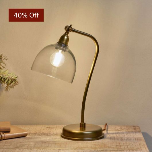 Purnia Glass & Metal Table Lamp