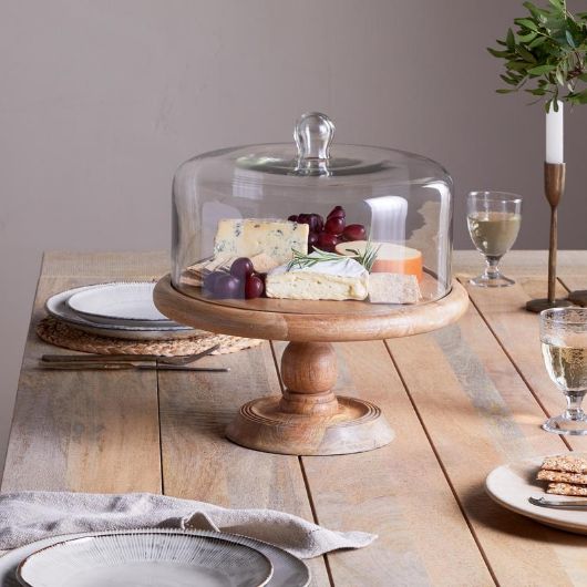 Recycled Glass Dome Cake Stand